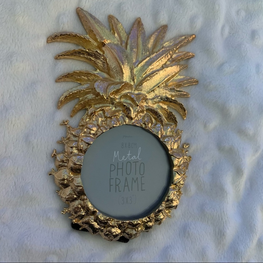 Gold Pineapple Metal Circle Frame